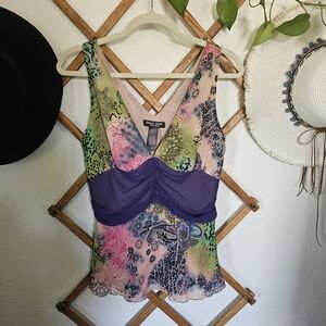 Y2k Multicolor Tank BISOU BISOU